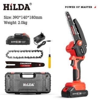 Cordless mini chainsaw, 6-inch bar, 21 V — view 3