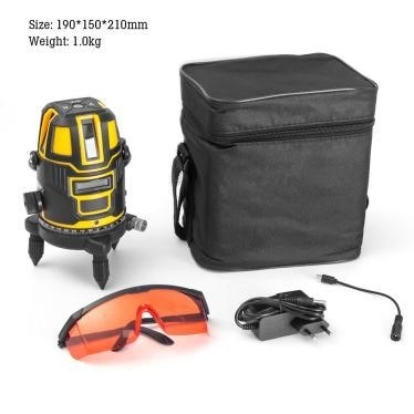 5-line laser level, rechargeable — view 2