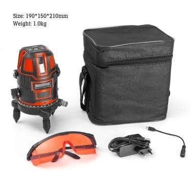 5-line laser level, rechargeable — view 3