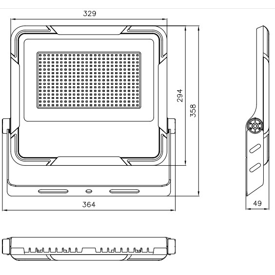 LED floodlight, 150 W, 22,500 lm (MK-FD-150) — view 2