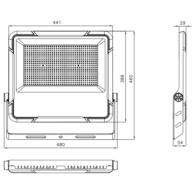 LED floodlight, 250 W, 37,500 lm (MK-FD-250) — view 2
